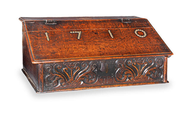 A William & Mary/Queen Anne boarded oak desk box, Yorkshire, circa 1700