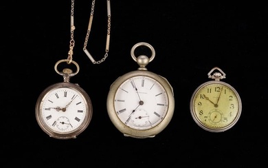 800 SILVER, 14k GOLD FILLED POCKET WATCHES etc