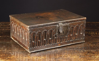 A 17th Century Boarded Oak Desk Box...