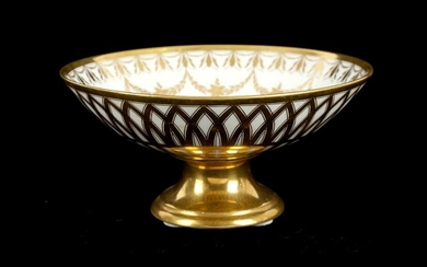 A 19th Century Paris porcelain pedestal bowl
