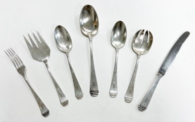 A 93-piece set of early 20th century German metalwares silver cutlery and flatware