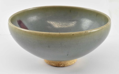 A Chinese Ming style stoneware bowl, with turquoise glaze and...
