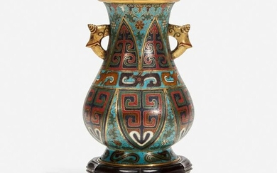 A Chinese cloisonné archaistic small vase with
