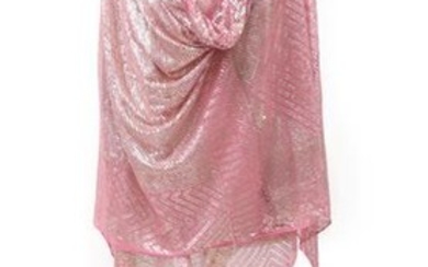 A Circa 1920's Pink Assuit Stole, 98cm by 350cm