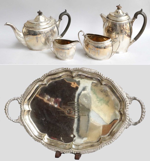 A Four-Piece George V Silver Tea-Service, by Edward Barnard and...