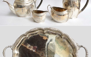 A Four-Piece George V Silver Tea-Service, by Edward Barnard and...