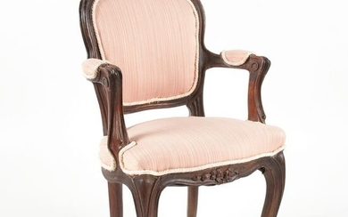 A French Provincial Child's Chair with Carved Crest