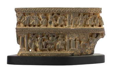 A GREY SCHIST CARVED FRIEZE WITH MUSIC AND DANCE SCENES FROM THE LIFE OF SIDDHARTHA Ancient region of Gandhara, 2nd - 3rd century