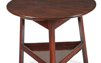 A George III oak cricket table, late 18th century