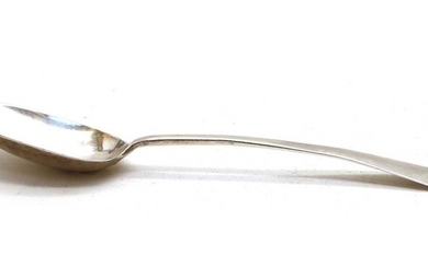 A George III silver laceback table spoon