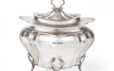 A George V Silver Tea-Caddy, by Walker and Hall, Sheffield,...