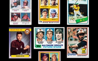 A Group of Seven Hall of Fame Baseball Rookie Cards