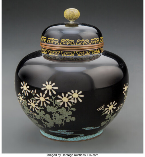 A Japanese Cloisonn Covered Jar Attributed to Hayshi Kodenji (Meiji Period)