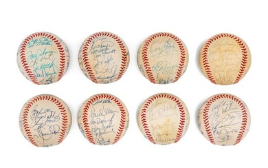 A Large Group of Assorted 1970s-2000s Baltimore Orioles Team Signed Autograph Baseballs