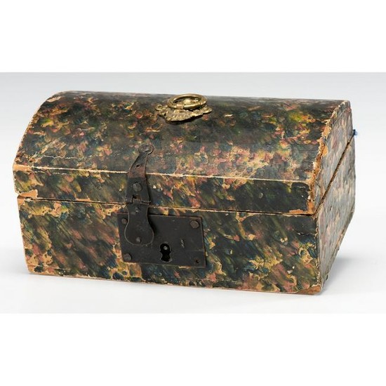 A Marbled Paper-Covered Pine Box