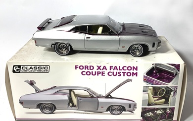 A Model Ford XA Falcon Coupe Custom Diecast Model Car, 1/18 Scale Classic Collectables, 2004, Original Box