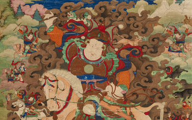 A PAINTING OF GESAR PROBABLY EASTERN TIBET, 18TH-19TH CENTURY