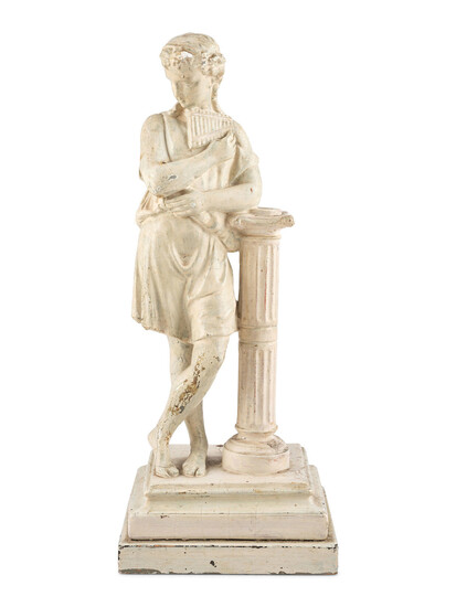A Painted Plaster Figure of Pan