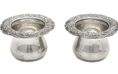 A Pair of American Silver Toothpick Holders, S. Kirk