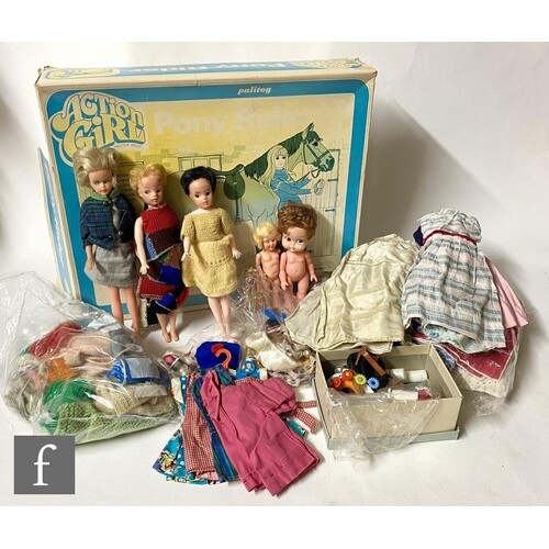A Palitoy Action Girl Pony Rider set, comprising horse, sadd...