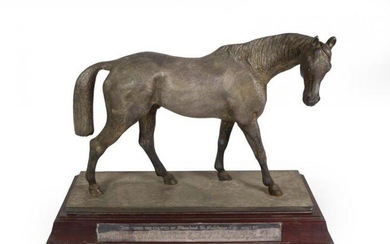 A Silver Plate Model of a Horse, Modelled by Frederick...