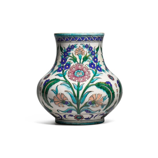 A Theodore Deck Iznik-style pottery vase, France, 19th century