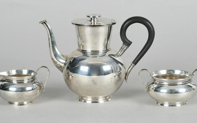 A Three Piece Silver Tea Set, David Andersen
