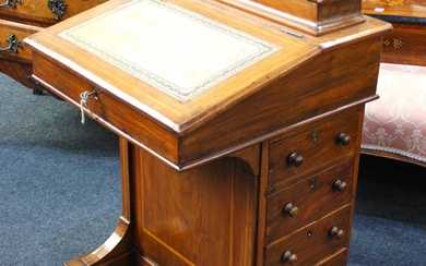 A Victorian mahogany Davenport desk