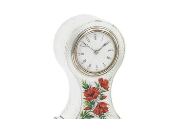 A Victorian silver and enamelled timepiece The Douglas Clock Co, London 1900