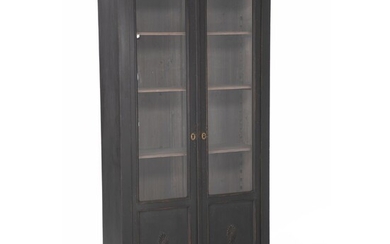 SOLD. A black-painted Empire style display cabinet. Denmark, late 19th century. H. 208. B. 110 cm. D. 37 cm. – Bruun Rasmussen Auctioneers of Fine Art
