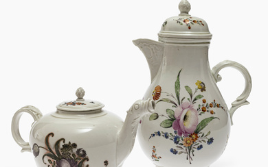 A demitasse coffee pot and teapot - Nymphenburg, 2nd half of the 18th century