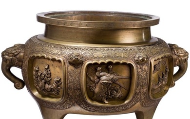 A large Chinese incense burner, 19th century
