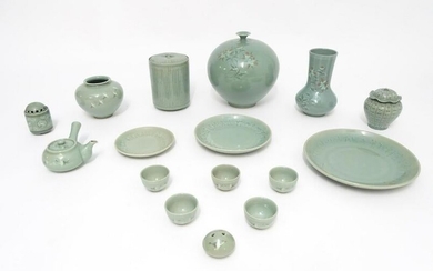 A large quantity of Oriental ceramic wares with a