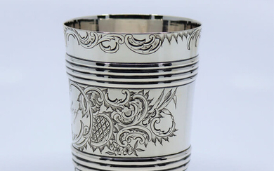 A late 19th Century Russian silver cup by Mikhail...