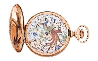 A late 19th century Waltham model 1888 with gold case and unusual dial