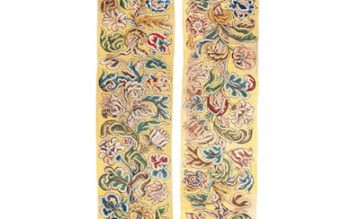 A pair of needlework hangings Early 18th century, English