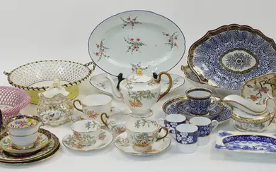 A quantity of miscellaneous porcelain tablewares, 19th - 20th centuries, various makers...