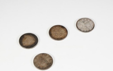 A set of silver coins