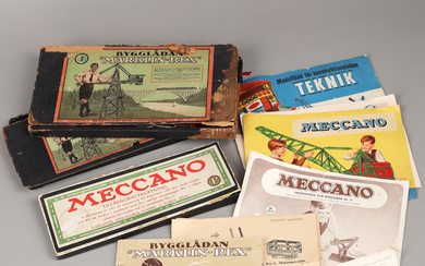 A set of three Märklin-Rex and Meccano construction boxes, first half of the 20th century.