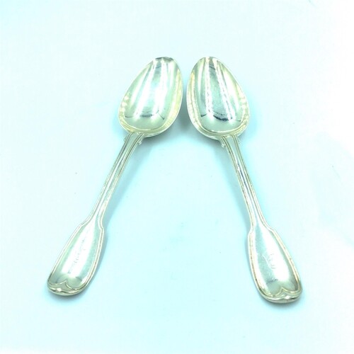 A set of two silver spoons by Paul Storr, fully hallmarked a...