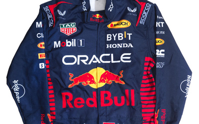 A signed replica Max Verstappen race suit