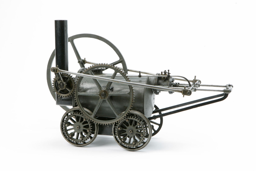 AN IMPORTANT MODEL OF RICHARD TREVITHICK'S ILL-FATED GATESHEAD LOCOMOTIVE OF 1805, SUCCESSOR TO THE PEN-Y-DARREN LOCOMOTIVE OF 1804