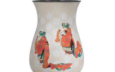ANDO JUBEI COMPANY A Cloisonné-Enamel Large Baluster Vase Meiji (1868-1912...