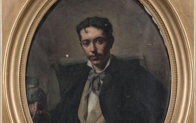 ARIDAS Auguste (1848-?) - "Portrait of Monsieur Besse" - Oil...