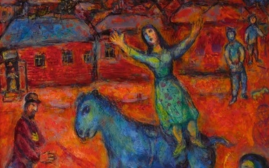 AU VILLAGE ROUGE, Marc Chagall