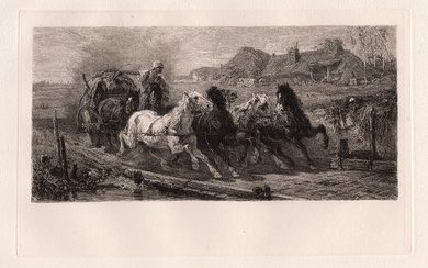Adolf Schreyer Wallachian Posting 1879 etching