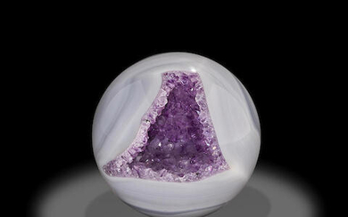 Agate and Amethyst Geode Sphere