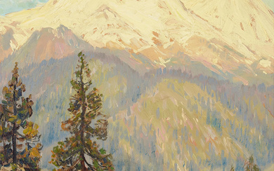 Alfred R. Mitchell (1888-1972) Towering Peaks (Mt. Shasta) 20 x...