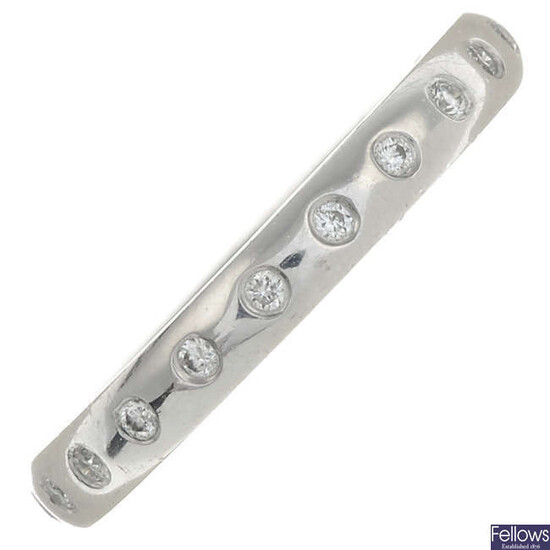 An 18ct gold brilliant-cut diamond full eternity band ring, by Mappin & Webb.