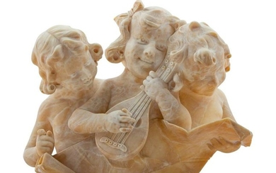 An Italian Alabaster Figural Group